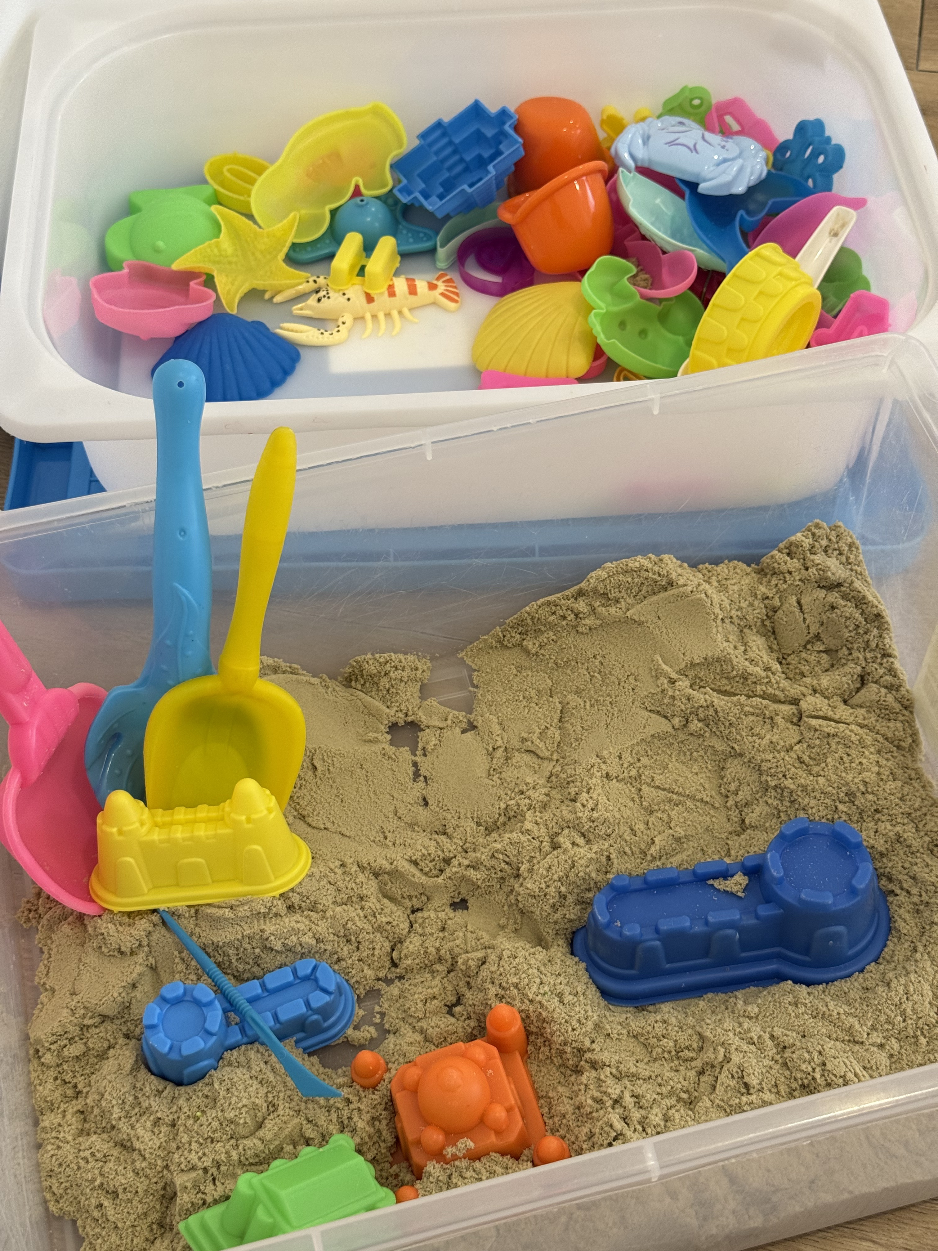 A child completing a hands-on learning activity